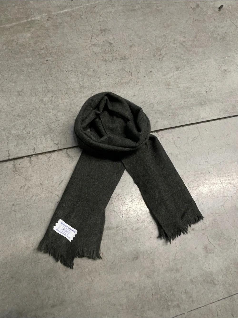 Vintage Sears Men's Cashmere Scarf - Fringed O/S